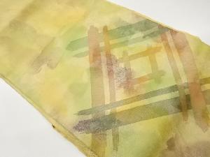 引箔変わり入子菱模様織出し名古屋帯